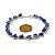 10 Pulseira Corrente Pedra Colada Sodalita Azul Natural Rolada Montagem Banho Prateado - Imagem 2