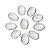 10 Cabochao Oval pra Pingente Pedra Cristal Opalado Lapidado Calibrado 12 x 17mm - Imagem 1