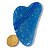 10 Massageador Gua Sha Quartzo Azul Pedra Natural 50g 70mm - Imagem 4