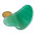 05 Massageador Gua Sha Quartzo Verde Pedra Natural 50g 70mm - Imagem 4