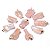 10 Anjo Pingente Pedra Quartzo Rosa Pino Dourado AP3675 - Imagem 3