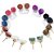 10 Brinco Button Pedras Mistas Naturais Tarraxa Flash Dourado - Imagem 1