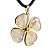 10 Pingente Trevo da Sorte Citrino 4 Folhas Pingente Dourado - Imagem 5