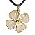 10 Pingente Trevo da Sorte Citrino 4 Folhas Pingente Dourado - Imagem 3