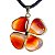 10 Pingente Trevo Agata Cornalina Pedra Natural Envolto Dourado - Imagem 1
