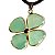 10 Pingente Trevo da Sorte 04 Folhas Quartzo Verde Dourado - Imagem 3