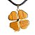 10 Pingente Trevo Jaspe Amarelo com Rajas Pedra Natural Dourado - Imagem 3