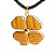 10 Pingente Trevo Jaspe Amarelo com Rajas Pedra Natural Dourado - Imagem 2