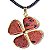 10 Pingente Trevo Da Sorte Obsidiana Mahogany Pedra Natural - Imagem 6