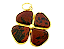 10 Pingente Trevo Da Sorte Obsidiana Mahogany Pedra Natural - Imagem 1