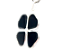 10 Pingente Trevo 4 Folhas Pedra Obsidiana Negra Natural Prateado - Imagem 2