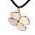 10 Pingente Trevo da Sorte 4 Folhas Quartzo Rosa Pingente Dourado - Imagem 3