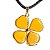 10 Pingente Trevo da Sorte de Jaspe Amarelo Pedra Natural Dourado - Imagem 1