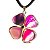 10 Pingente Trevo da Sorte Agata Rosa Pedra Natural Dourado - Imagem 3