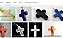 100 Pingente Misto Crucifixo Pedras Diversas Montagem Dourado - Imagem 1