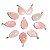 10 Pingente Gota Rosa Pedra Quartzo Pingente Banhado Prata - Imagem 4