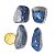 4 Cristal Azul Grande Pedra Quartzo Rolado com 3 cm Aproximadamente - Imagem 1