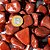 5kg Jaspe Vermelho Rolado Pedra Natural G 30 a 45mm Tipo B - Imagem 1