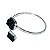 05 Bracelete de Turmalina Preta Ajustável Prateado Atacado - Imagem 5