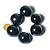 03 Mini Bola Cristal Negro Esfera Pedra Natural Pequena Kit - Imagem 2