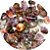 500g Super Seven Rolado + Auralite 23 + Cacoxenita G 30 a 45mm - Imagem 1