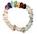 Pulseira 7 Chakras Pedras Roladas Montagem Fio Silicone - Imagem 1