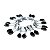 10 Brinco Navete Obsidiana Negra Natural Tarraxa Prateado - Imagem 3
