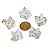 10 Pingente Merkabah Cristal Extra Pino Dourado Atacado - Imagem 5