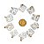10 Pingente Merkabah Cristal Extra Pino Dourado Atacado - Imagem 1