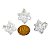 50 Pingente Merkabah Cristal Extra Pino Prateado Atacado - Imagem 5