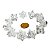 50 Pingente Merkabah Cristal Extra Pino Prateado Atacado - Imagem 6