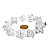 50 Pingente Merkabah Cristal Extra Pino Prateado Atacado - Imagem 1