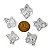 50 Pingente Merkabah Cristal Extra Pino Prateado Atacado - Imagem 10