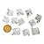 100 Pingente Merkabah Cristal Extra Pino Prateado Atacado - Imagem 8