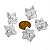 100 Pingente Merkabah Cristal Extra Pino Prateado Atacado - Imagem 4