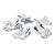 05 Brinco Cesta Amarrada Pedra Quartzo Cristal Prateado - Imagem 3