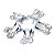 05 Brinco Cesta Amarrada Pedra Quartzo Cristal Prateado - Imagem 2