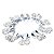 10 Brinco Cesta Amarrada Pedra Quartzo Cristal Prateado - Imagem 2