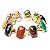 100 Anel Retangular Cabochao Pedra Natural MistoFlash Dourado Aro Ajustavel ATACADO - Imagem 5