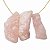 10 Pedra Quartzo Rosa Bruto Furo Vazado Montagem Colar - Imagem 3