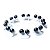 10 Brinco Bolinha Pedra Estrela Azul Tarraxa Banho Prateado136046 - Imagem 4