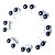 10 Brinco Bolinha Pedra Estrela Azul Tarraxa Banho Prateado136046 - Imagem 1