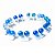 10 Brinco Bolinha Pedra Agata Azul Natural Tarraxa Banho Prateado - Imagem 4