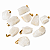 10 Pingente Quartzo Branco Bruto Natural Dourado ATACADO - Imagem 4