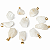 10 Pingente Quartzo Branco Bruto Natural Dourado ATACADO - Imagem 3