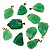 10 Pingente Quartzo Verde Bruto Natural Pino Dourado ATACADO - Imagem 3