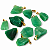10 Pingente Quartzo Verde Bruto Natural Pino Dourado ATACADO - Imagem 2