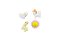 BORRACHA CARTELA ANIMAIS FLOR C/ 4 PÇS - Imagem 4