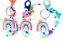 CHAVEIRO MENINA ARCO IRIS UNIDADE - Imagem 1