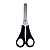 TESOURA ESCOLAR BLACK INOX CABO PRETO  LEOELEO - Imagem 1
